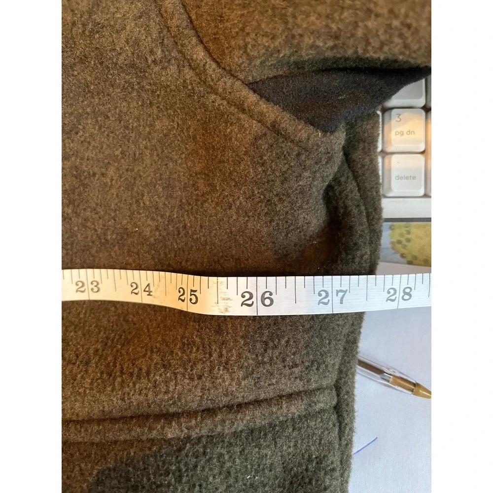 Kuhl Mens‎ XXL Fleece Jacket Brown Full Zip Shearling Collar Suede Shoulders